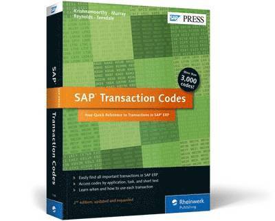 Venki Krishnamoorthy, Martin Murray, Norman Reynolds, Peter Teesdale - SAP Transaction Codes, Häftad