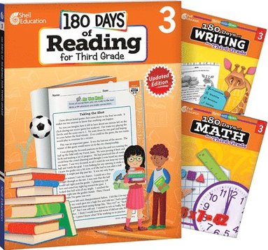 bokomslag 180 Days(tm) Reading, Writing and Math for Grade 3: 3-Book Set: Practice, Assess, Diagnose