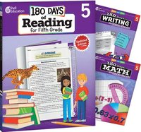 bokomslag 180 Days of Reading, Writing and Math Grade 5: 3-Book Set
