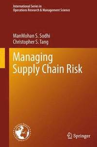 bokomslag Managing Supply Chain Risk