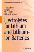 bokomslag Electrolytes for Lithium and Lithium-Ion Batteries