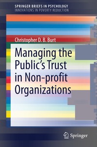 bokomslag Managing the Public's Trust in Non-profit Organizations