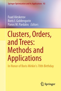 bokomslag Clusters, Orders, and Trees: Methods and Applications