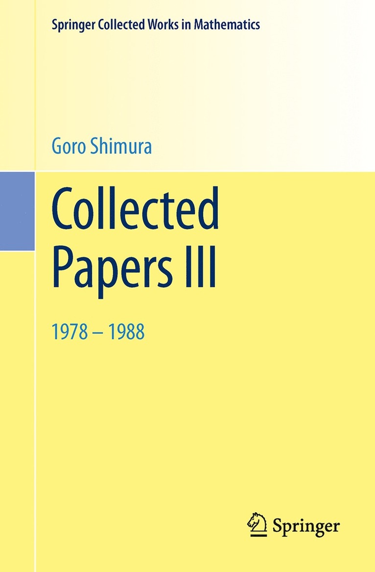 Goro Shimura - Collected Papers III, Häftad