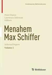 bokomslag Menahem Max Schiffer: Selected Papers Volume 2