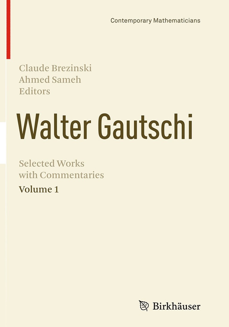 Walter Gautschi, Volume 1 1