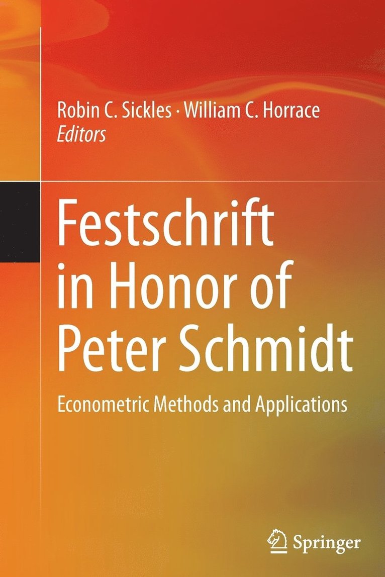 Festschrift in Honor of Peter Schmidt 1