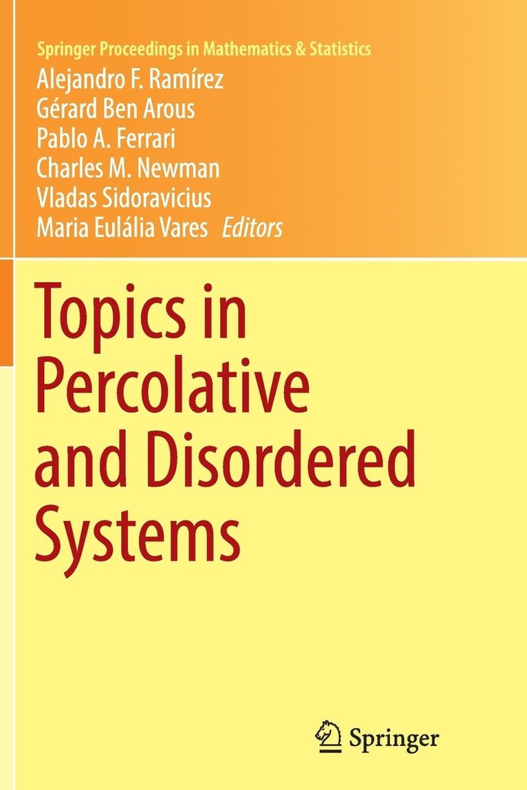 Topics in Percolative and Disordered Systems 1