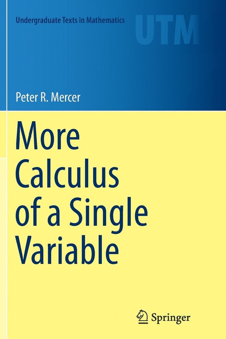 More Calculus of a Single Variable 1