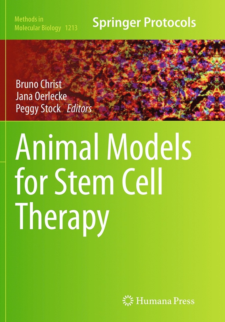 Bruno Christ, Jana Oerlecke, Peggy Stock - Animal Models for Stem Cell Therapy, Häftad
