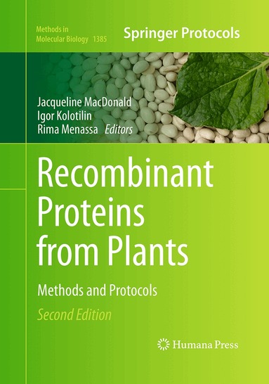 Jacqueline MacDonald, Igor Kolotilin, Rima Menassa - Recombinant Proteins from Plants, Häftad