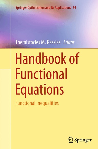 Themistocles M. Rassias - Handbook of Functional Equations, Häftad