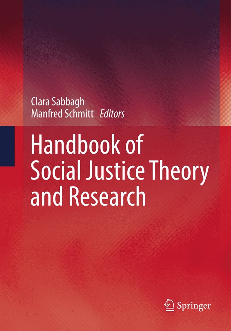 Clara Sabbagh, Manfred Schmitt - Handbook of Social Justice Theory and Research, Häftad