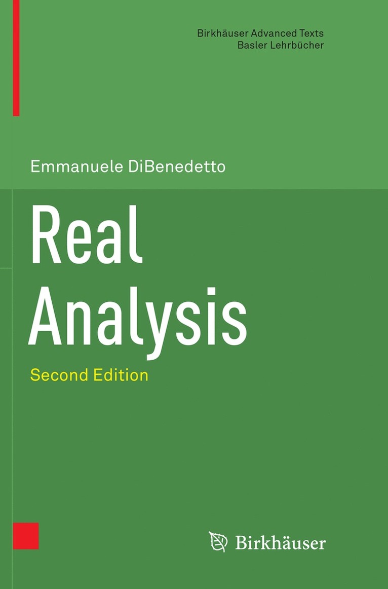 Emmanuele DiBenedetto, Emmanuele Dibenedetto - Real Analysis, Häftad