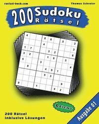 200 leichte Zahlen-Sudoku 01: 200 leichte 9x9 Sudoku mit Lösungen, Ausgabe 01 1