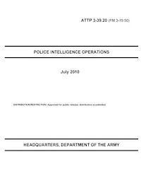 Police Intelligence Operations 1