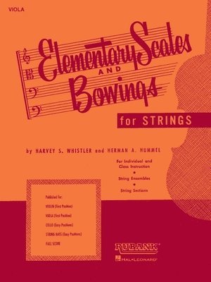 bokomslag Elementary Scales and Bowings - Viola