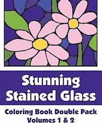 bokomslag Stunning Stained Glass Coloring Book Double Pack (Volumes 1 & 2)