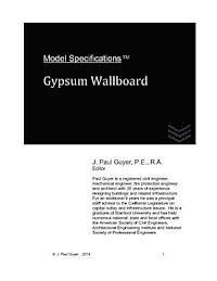 bokomslag Model Specifications: Gypsum Wallboard