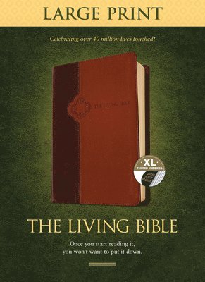 Living Bible Large Print Edition Brown/Tan, Indexed 1