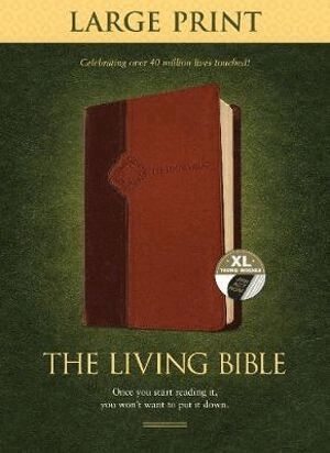 Tyndale - Living Bible Large Print Edition Brown/Tan, Indexed, Inbunden