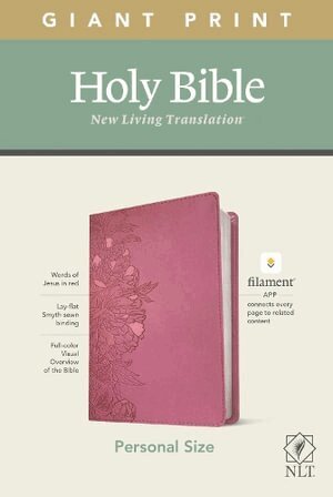 Tyndale - NLT Personal Size Giant Print Bible, Filament Enabled Edition (Red Letter, Leatherlike, Peony Pink), Inbunden. Tillgänglighet: Lägg i varukorg