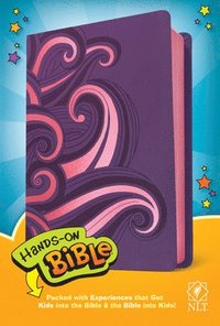 bokomslag NLT Hands-On Bible (LeatherLike, Purple/Pink Swirls)
