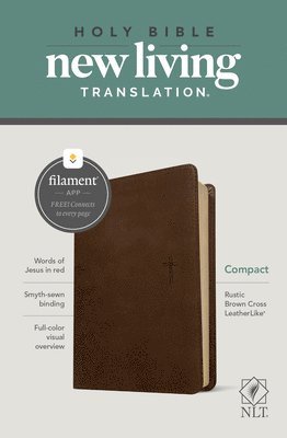bokomslag NLT Compact Bible, Filament Enabled Edition, Rustic Brown