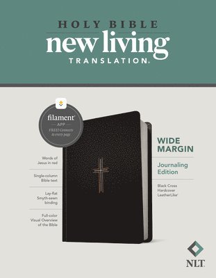 bokomslag NLT Wide Margin Bible, Filament-Enabled Edition (Hardcover Leatherlike, Black Cross, Red Letter)