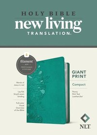 bokomslag NLT Compact Giant Print Bible, Filament-Enabled Edition (Leatherlike, Peony Rich Teal, Red Letter)