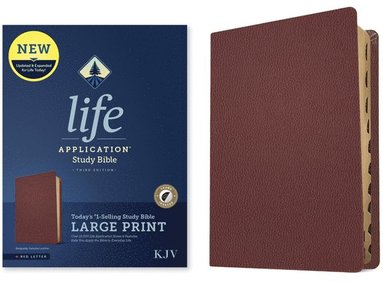 bokomslag KJV Life Application Study Bible, Third Edition, Large Print (Genuine Leather, Burgundy, Indexed, Red Letter)