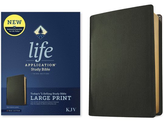 KJV Life Application Study Bible, Third Edition, Large Print (Genuine Leather, Black, Red Letter) 1