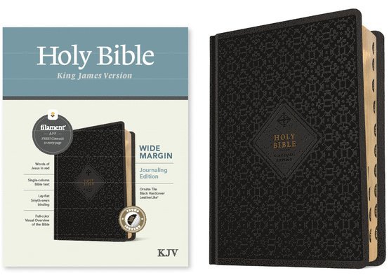 KJV Wide Margin Bible, Filament Enabled Edition, Black Tile 1