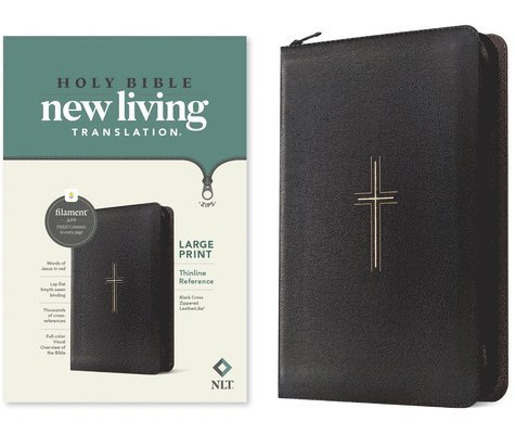 NLT Large Print Thinline Reference Zipper Bible 1