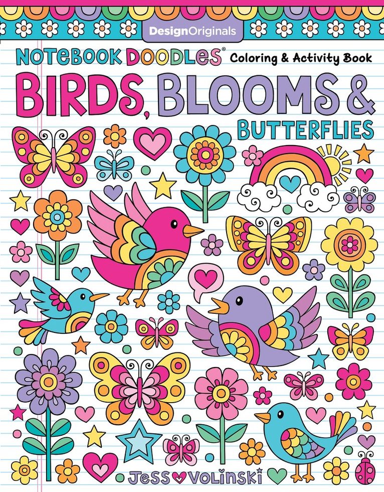 Notebook Doodles Birds, Blooms and Butterflies 1