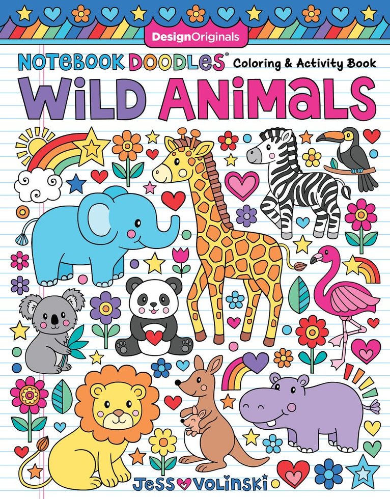 Jess Volinski - Notebook Doodles Wild Animals, Häftad