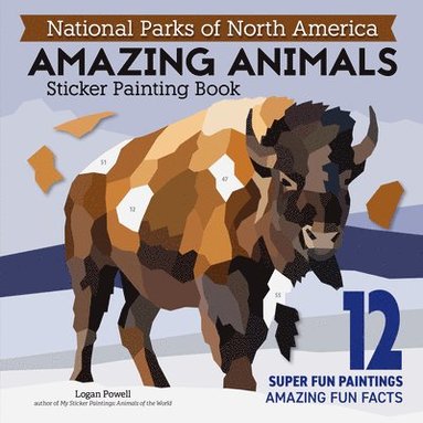 bokomslag National Parks of North America Amazing Animals Sticker Painting Book: 12 Super Fun Paintings