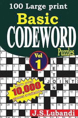 bokomslag 100 Large print Basic Codeword puzzles