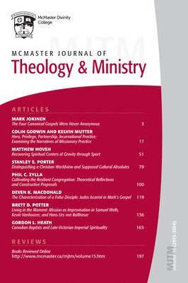 McMaster Journal of Theology and Ministry 1