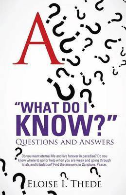 bokomslag "What Do I Know?"