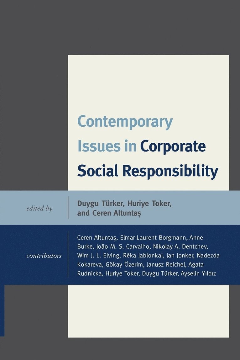 Duygu Turker, Huriye Toker, Ceren Altuntas - Contemporary Issues in Corporate Social Responsibility, Häftad