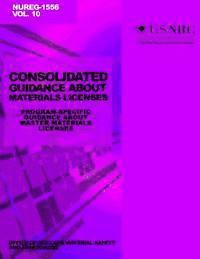 bokomslag Consolidated Guidance About Materials Licenses: Program-Specific Guidance About Master Materials Licenses: Final Report