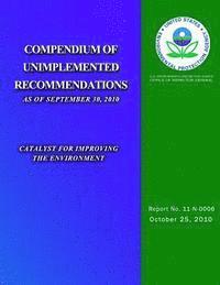 bokomslag Compendium of Unimplemented Recommendations as of September 30, 2010