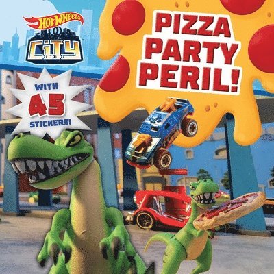 Hot Wheels City: Pizza Party Peril!: Car Racing Storybook with 45 Stickers for Kids Ages 3 to 5 Years 1