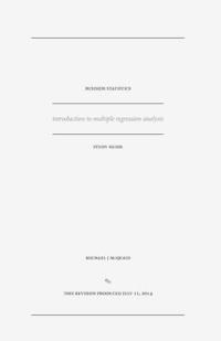 bokomslag business statistics study guide: introduction to multiple regression analysis