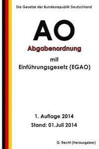 bokomslag Abgabenordnung (AO) mit Einführungsgesetz (EGAO)