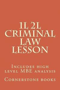 1L 2L Criminal Law Lesson: Includes high level MBE analysis 1