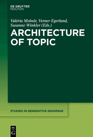 Valéria Molnár, Verner Egerland, Susanne Winkler - Architecture of Topic, Inbunden
