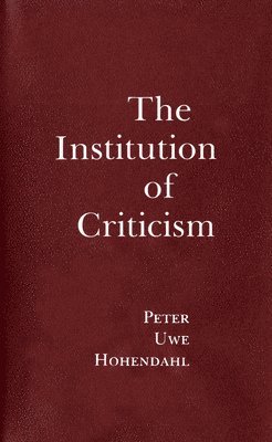 The Institution of Criticism 1