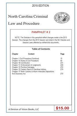 bokomslag North Carolina Criminal Law And Procedure-Pamphlet # 2